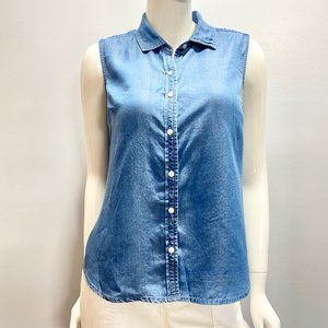 Charter Club Sleeveless Chambray Shirt
